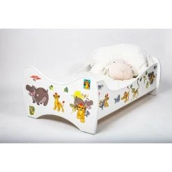 BEBEGAVROCHE Pack 8en1 Lit Junior La Garde Du Roi Lion Avec Matelas + Oreiller + Couette + Taie+ Housse De Couette +Drap Housse - Multicolor -Lit enfant Soldes Boutique 22747246 3