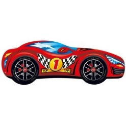 BEBEGAVROCHE Pack Complet Lit Enfant Voiture Racing Rouge = Lit+Matelas & Parure+Couette+Oreiller - Rouge -Lit enfant Soldes Boutique 22747302 4