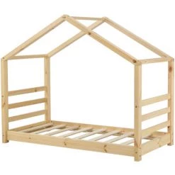 Lit D'enfant Vardø Bois Naturel 166x88x134cm [en.casa] -Lit enfant Soldes Boutique 22814539 3