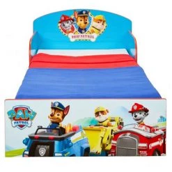 BEBEGAVROCHE Pack Complet Premium Lit Bois Et Metal Pat' Patrouille= Lit+Matelas & Parure+Couette+Oreiller - Bleu -Lit enfant Soldes Boutique 23081793 4