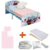 BEBEGAVROCHE Pack Complet Premium Lit Bois Et Metal La Reine Des Neiges 2= Lit+Matelas & Parure+Couette+Oreiller - Multicolor