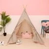DazHom?Tente Pour Enfants Motif Vague Grise Et Blanche 120 * 120 * 160cm