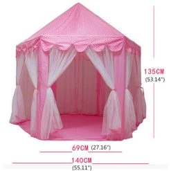 INSMA Tente Enfant Tipi Portable Pliable Princes Princesse Chateau Aire De Jeux Intérieur 140 X 135 Cm -Lit enfant Soldes Boutique 23920386 4