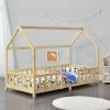 Lit D'Enfant Design Forme Maison Sisimiut Pin 200 X 90 Cm Naturel [en.casa]