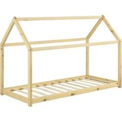 Lit Enfant Design Maison Netstal Pin 140 X 70 Cm Naturel [en.casa] -Lit enfant Soldes Boutique 23972136 4