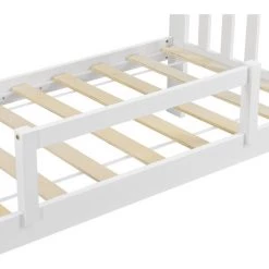 Lit D'Enfant Avec Barrière Anti-Chute Selfoss 80 X 160 Cm Blanc [en.casa] -Lit enfant Soldes Boutique 24061643 5