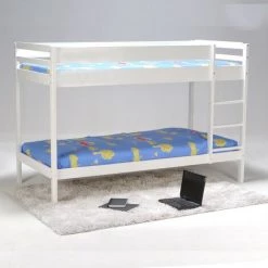 LE QUAI DES AFFAIRES Lit Superposé BRICE 90x190 + 2 Sommiers / Blanc/ 196x100x141 Cm -Lit enfant Soldes Boutique 24288108 3