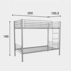 VMO HOME LIT SUPERPOSÉ BEACH 90X190 CM #8E8E8E - #8e8e8e -Lit enfant Soldes Boutique 24991044 3