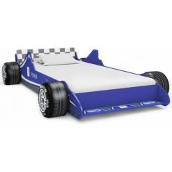 Hommoo Lit Voiture De Course Pour Enfants 90 X 200 Cm Bleu HDV11615