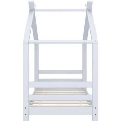 Cadre De Lit D'Enfant Bois De Pin Massif Blanc 70x140 Cm VidaXL -Lit enfant Soldes Boutique 25590850 3