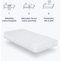 Hypnia - P'tit Matelas Croissance-60 X 120 (cm) - Blanc 7 Hypnia - P'tit Matelas Croissance-60 X 120 (cm) - Blanc -Lit enfant Soldes Boutique 25966235 3