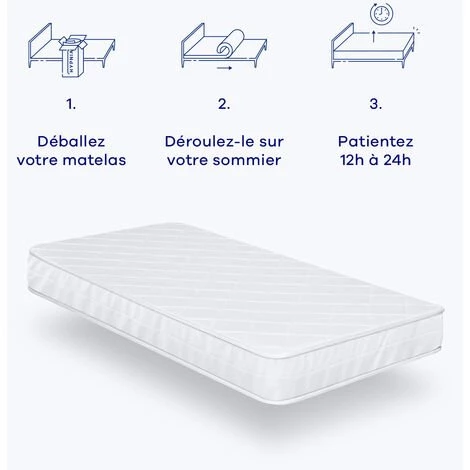 Hypnia - P'tit Matelas Croissance-60 X 120 (cm) - Blanc 3 Hypnia - P'tit Matelas Croissance-60 X 120 (cm) - Blanc – Image 3