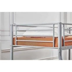 DECO IN PARIS Lit Superposé 3 Personnes En Métal 90 X 190 Cm Et 140 X 190 Cm TRINITY - Gris -Lit enfant Soldes Boutique 26097598 5