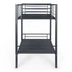 DECO IN PARIS Lit Superposé En Métal Noir 90 X 190 Cm GEMINI - Noir -Lit enfant Soldes Boutique 26097608 4