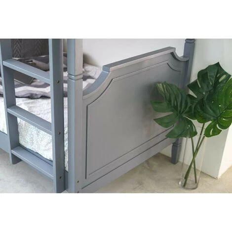 DECO IN PARIS Lit Superposé Séparable En Bois Gris PAULINE 90 X 190 Cm - Gris 2 DECO IN PARIS Lit Superposé Séparable En Bois Gris PAULINE 90 X 190 Cm - Gris – Image 2