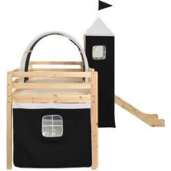 TRUE DEAL Lit Mezzanine D'enfants Avec Toboggan Et échelle Pin 97x208 Cm 7 TRUE DEAL Lit Mezzanine D'enfants Avec Toboggan Et échelle Pin 97x208 Cm -Lit enfant Soldes Boutique 26272173 3