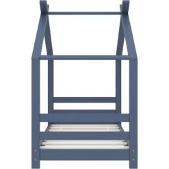 TRUE DEAL Cadre De Lit D'enfant Gris Bois De Pin Massif 70x140 Cm -Lit enfant Soldes Boutique 26301251 3