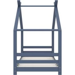 TRUE DEAL Cadre De Lit D'enfant Gris Bois De Pin Massif 80x160 Cm -Lit enfant Soldes Boutique 26301252 3