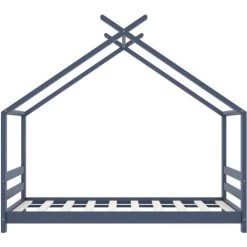 TRUE DEAL Cadre De Lit D'enfant Gris Bois De Pin Massif 80x160 Cm -Lit enfant Soldes Boutique 26301252 4