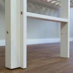 DéCOSHOP26 Lit Mezzanine Mi-hauteur 90x200cm Avec échelle Toboggan En Bois Laqué Blanc - Blante -Lit enfant Soldes Boutique 26977907 4