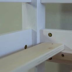 DéCOSHOP26 Lit Mezzanine Mi-hauteur 90x200cm Avec échelle Toboggan En Bois Laqué Blanc - Blante -Lit enfant Soldes Boutique 26977907 5