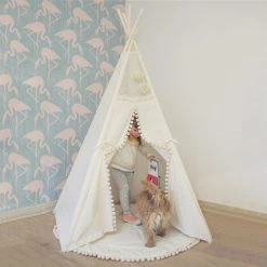 ASUPERMALL Tente Pliante Pour Enfants Boule De Laine De Dentelle Blanche -Lit enfant Soldes Boutique 27555003 4