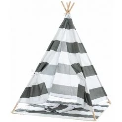CLP Tente Tipi Esna Pour Enfants Gris Rayé