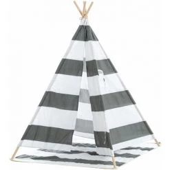 CLP Tente Tipi Esna Pour Enfants Gris Rayé -Lit enfant Soldes Boutique 29819736 3