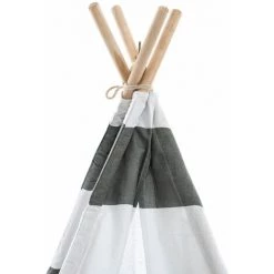CLP Tente Tipi Esna Pour Enfants Gris Rayé -Lit enfant Soldes Boutique 29819736 5