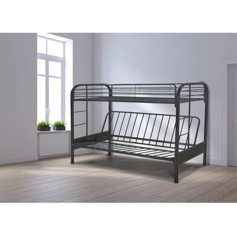 HABITAT ET JARDIN Lit Mezzanine "POLO" - 90 X 190 Cm - Noir 2 HABITAT ET JARDIN Lit Mezzanine "POLO" - 90 X 190 Cm - Noir – Image 2