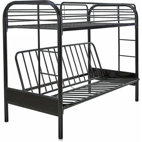 HABITAT ET JARDIN Lit Mezzanine "POLO" - 90 X 190 Cm - Noir 4 HABITAT ET JARDIN Lit Mezzanine "POLO" - 90 X 190 Cm - Noir – Image 4