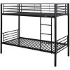 HABITAT ET JARDIN Lit Superposé "ADAM" - 90 X 190 Cm - Métal - Noir