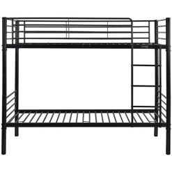 HABITAT ET JARDIN Lit Superposé "ADAM" - 90 X 190 Cm - Métal - Noir -Lit enfant Soldes Boutique 3084627 3