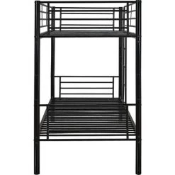 HABITAT ET JARDIN Lit Superposé "ADAM" - 90 X 190 Cm - Métal - Noir -Lit enfant Soldes Boutique 3084627 4