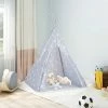VidaXL Tente Tipi Pour Enfants Avec Sac Polyester Gris 115x115x160 Cm - Gris