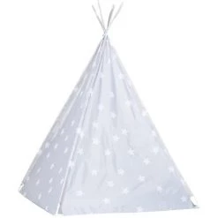 VidaXL Tente Tipi Pour Enfants Avec Sac Polyester Gris 115x115x160 Cm - Gris -Lit enfant Soldes Boutique 31457618 4