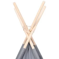 VidaXL Tente Tipi D'enfants Avec Sac Peau De Pêche Gris 120x120x150 Cm - Gris 9 VidaXL Tente Tipi D'enfants Avec Sac Peau De Pêche Gris 120x120x150 Cm - Gris -Lit enfant Soldes Boutique 31569670 5