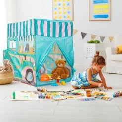 Relaxdays Tente Enfants, Cabane De Jeu, Motif Voiture, Intérieur Et Extérieur, HLP 100 X 70 X 120 Cm, Dès 3 Ans, Coloré -Lit enfant Soldes Boutique 31803453 4