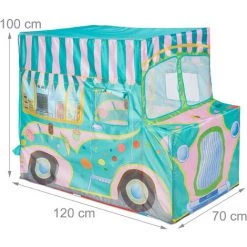 Relaxdays Tente Enfants, Cabane De Jeu, Motif Voiture, Intérieur Et Extérieur, HLP 100 X 70 X 120 Cm, Dès 3 Ans, Coloré -Lit enfant Soldes Boutique 31803453 5