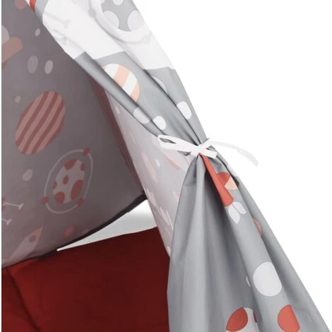 Beeloom Tipi India Niños Juego Tienda Campaña Infantil Con Ventana Tela Algodón Interior Diseño Exclusivo Color Gris Y Rojo Edad Recomendada 3 Años 112x26,5x10cm 2 Beeloom Tipi India Niños Juego Tienda Campaña Infantil Con Ventana Tela Algodón Interior Diseño Exclusivo Color Gris Y Rojo Edad Recomendada 3 Años 112x26,5x10cm – Image 2