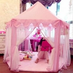 SIFREE Tente Princesse Enfant Tente De Jeu Pliable sans Lumière LED -Lit enfant Soldes Boutique 32328385 3