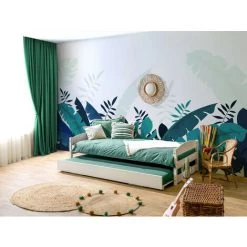 Lit Enfant BOBOCHIC - Lit Gigogne 90x200 BULLO Cm Blanc En Bois Massif - Blanc -Lit enfant Soldes Boutique 32389162 3