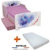 BEBEGAVROCHE Lit Enfant La Reine Des Neiges 2 Elsa Et Olaf Disney Frozen + Matelas + 2 Tiroirs De Rangement - 70x140cm - Multicolor