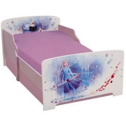 BEBEGAVROCHE Lit Enfant La Reine Des Neiges 2 Elsa Et Olaf Disney Frozen + Matelas + 2 Tiroirs De Rangement - 70x140cm - Multicolor -Lit enfant Soldes Boutique 32691871 3