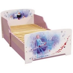 BEBEGAVROCHE Lit Enfant La Reine Des Neiges 2 Elsa Et Olaf Disney Frozen + Matelas + 2 Tiroirs De Rangement - 70x140cm - Multicolor -Lit enfant Soldes Boutique 32691871 4