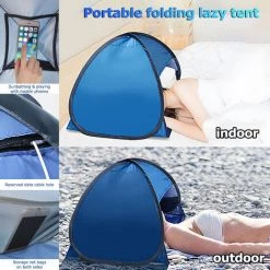 MERKMAK Auvent D Appui-Tete De Plage Anti-Ultraviolet Automatique 2 Secondes D Ouverture De Vitesse Portable Camping En Plein Air Carmin 70 X 50 X 45 Cm -Lit enfant Soldes Boutique 33165815 4