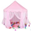 SKECTEN Tente De Jeu Enfant, Tente De Jeu Pour 3 Enfants Maximum, 140 X 140 X 142 Cm, Rose