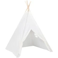 YOUTHUP Tente Tipi D'enfants Avec Sac Peau De Pêche Blanc 120x120x150cm - Blanc 7 YOUTHUP Tente Tipi D'enfants Avec Sac Peau De Pêche Blanc 120x120x150cm - Blanc -Lit enfant Soldes Boutique 33315705 3