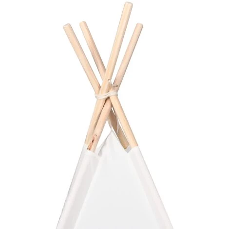 YOUTHUP Tente Tipi D'enfants Avec Sac Peau De Pêche Blanc 120x120x150cm - Blanc 5 YOUTHUP Tente Tipi D'enfants Avec Sac Peau De Pêche Blanc 120x120x150cm - Blanc – Image 5