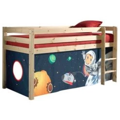 Paris Prix - Tente Textile Pour Lit "pino Astronaute" Bleu